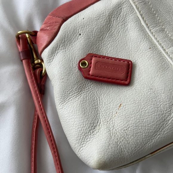 Coach Parker Turnlock Wristlet - Mini Pochette bag Chalk Coral - Picture 7 of 8